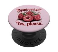 Framboises Yes Please Fruit Fresh Berry Lover PopSockets PopGrip Adhésif