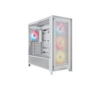 FRAME 4000D RS ARGB - Mid tower - ATX étendu - panneau latéral fenêtré (verre trempé) - pas d'alimentation (ATX) - blanc - USB/Audio