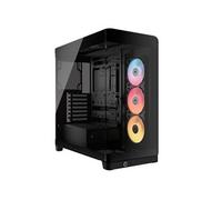 Corsair Boîtier PC Frame 4500X RS-R ARGB, verre panoramique, InfiniRail, 2x360mm, 3x RS120-R, noir