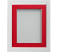 Frame Company Ainsworth Cadre photo A4 blanc avec contour rouge pour image 25,4 x 15,2 cm