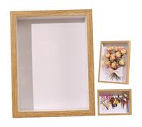 Frame de boîte d'ombre 4x6 3D Small Smombre Shadow Box Frame à l'épreuve de la poussière et à l'épreuve d'humidité pour 'Image Fleurs séchées Plus, Seulement, Burlywood 4x6