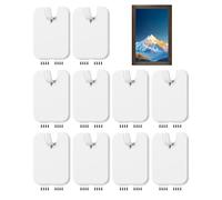 Frame Hangers, Wall Hooks, 10 Piece Adhesive Hardware Set 2.6x2.01 Inches for Mounting Pictures, Posters, and Artwork, Easy Room Decor Solution Home, Apartment, Dorm, School, Drywall Display Needs