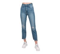 Frame - Le Sylvie Jagged Edge Jeans - Femme - Jeans - Bleu - Taille: W26