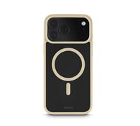 Frame Protect cover pour iPhone 17 Pro Max, Magnetic,transparent/beige ,
