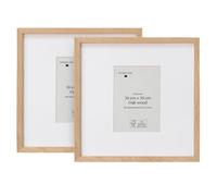 Framelane Lot de 2 cadres photo en chêne naturel - Finition élégante - Bois durable certifié FSC - Inclut des clips métalliques