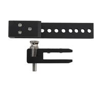 Frameless Shower Door Lock | 12 Hole Stainless Steel Glass Door Latch | Adjustable Lock for 8-12mm Glass / 12-22mm Spacing | Home & Hotel Bathroom Security (Black 12mm)