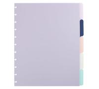 Framendino, Intercalaires à 5 onglets en plastique pour carnet de notes, fournitures de planificateur, intercalaires de poche vierges pour cahiers à disque