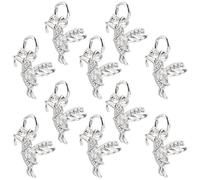 Framendino, Lot de 10 breloques en forme de colibri en métal pour la fabrication de bijoux (argenté)