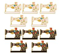Framendino, Lot de 10 broches amusantes en émail pour machine à coudre pour sacs à dos, badges, sacs, vêtements