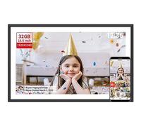 Frameo Cadre photo numérique 15,6" 32 Go WiFi grand cadre numérique avec écran tactile Full HD 1920 x 1080, support mural, rotation automatique, facile à envoyer des photos et des vidéos