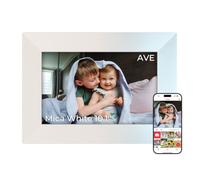 Frameo Cadre Photo Numérique Blanc Mica WiFi 10.1 Pouces Tactile 1280 * 800 | Reflets Délicats Inspirés du Mica, Partagez vos Moments avec Frameo, Sublimez vos Souvenirs chez vous, un Cadeau Spécial