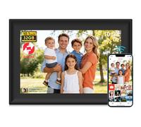 FRAMEO Cadre photo numérique WiFi 10,1 pouces avec écran tactile - Écran HD IPS 1280 x 800, rotation automatique, 32 Go de stockage intégré, support SD/USB, partage instantané via l'application FRAMEO