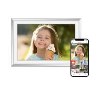 Frameo Cadre Photo Numérique WiFi 10.1 Pouces Noir Mat Mémoire 32 Go, Écran Tactile HD IPS 1280 x 800, Auto-Rotation, Partage de Photos Vidéos Via Frameo APP/USB/SD, Cadeau Femme Homme