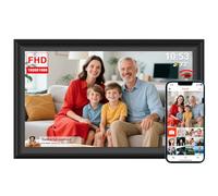 FRAMEO Cadre photo numérique WiFi 15,6" 1920 x 1080 FHD Grand cadre photo numérique intelligent 32 Go Écran tactile IPS Rotation automatique Montage mural Partagez des photos/vidéos instantanément via