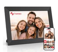 FRAMEO Cadre Photo Numérique WiFi VESWWE 10,1 Pouces 1280x800 IPS Écran Tactile Mémoire Intégrée 32 Go Rotation Automatique Partagez des Photos et des vidéos à l'aide de l'application Frameo (Noir)