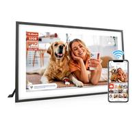 Frameo Grand cadre photo numérique 15,6" avec 32 Go, écran tactile IPS HD 1920 x 1080, montage sur table et mural, anniversaire, mariage, cadeaux pour homme/femme/couples/père/maman/grands-parents