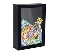 FramePro Cadre 3D Profond 13x18 cm avec Vitre Talon Billets Liège Objet Bois Plexiglas pour Bouquet de Mariage Souvenirs Médailles Noir