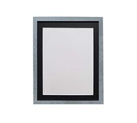 Frames by Post Cadre en Bois, Gris minéral, Support Noir, 50 x 40 cm, Taille de l'image 16 x 12 Pouces, Verre en Plastique