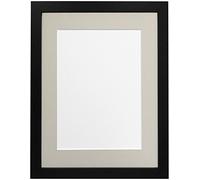Frames by Post, Cadre en Bois Noir de 25 mm avec Support Gris Clair, 30,5 x 25,4 cm pour Photo de 25,4 x 20,3 cm