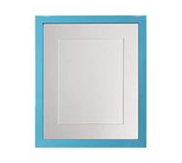 FRAMES BY POST Cadre Photo avec Contour Blanc Bleu 1,9 cm 30,5 x 25,4 cm Taille de l'image 22,9 x 17,8 cm Verre Plastique