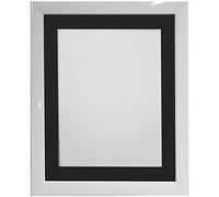 FRAMES BY POST Cadre Photo Blanc de 1,9 cm avec Contour Noir de 17,8 x 12,7 cm, Taille de l'image 12,7 x 8,9 cm, Verre Plastique