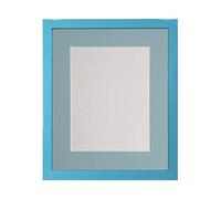 FRAMES BY POST Cadre Photo de 1,9 cm avec Passe-Partout Bleu 30,5 x 30,5 cm - Dimensions de l'image : 25,4 x 25,4 cm