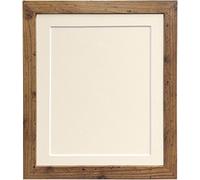 Frames By Post - Cadre photo de 7 cm de haut et 25 mm de large, en chêne rustique, avec support et dos en bois 35 x 28 cm Misura fotografia 30 x 20 cm Ivory Mount And Backing Board