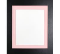 Frames by Post Cadre Photo Noir 39 mm avec Passe-Partout Rose A4 pour Photo 25,4 x 15,2 cm