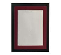 FRAMES BY POST Cadre Photo Noir avec Passe-Partout Rouge 50x40 Image 40x30 cm MDF7