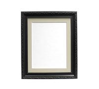 FRAMES BY POST Cadre photo noir shabby chic avec passe-partout ivoire 60 x 80 cm Taille de l'image 50 x 70 cm