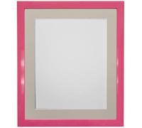 FRAMES BY POST Cadre Photo Rose de 1,9 cm avec Passe-Partout Gris Clair 25,4 x 25,4 cm, Taille de l'image 20,3 x 20,3 cm, Verre en Plastique