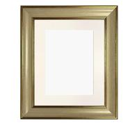 FRAMES BY POST Cadre photo scandinave crème et doré avec contour ivoire 24 x 20 cm Taille de l'image 50 x 40 cm