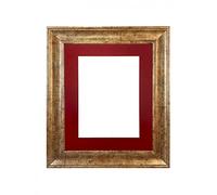 FRAMES BY POST Cadre photo scandinave doré antique avec contour rouge 35,6 x 27,9 cm, dimensions de l'image 25,4 x 20,3 cm