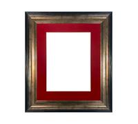 FRAMES BY POST Cadre photo scandinave noir et doré avec contour rouge 50 x 70 cm Taille de l'image 24 x 16