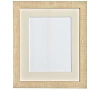 Frames by Post de Profondeur 50,8 x 40,6 cm Grain Cadre Photo avec Support Ivoire Plastique et Verre 15 x 10 cm Taille de l'image, Marron Clair