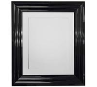 FRAMES BY POST Firenza Cadre photo noir brillant en plastique avec contour blanc 60 x 80 cm Taille de l'image 50 x 70 cm