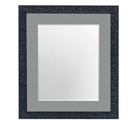 FRAMES BY POST Glitz Cadre Photo Anthracite avec Passe-Partout Gris foncé 45,7 x 30,5 cm Taille de l'image 35,6 x 20,3 cm Verre Plastique