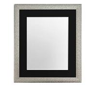 FRAMES BY POST Glitz Cadre Photo Champagne argenté avec Contour Noir 50,8 x 40,6 cm Taille de l'image 38,1 x 25,4 cm Verre Plastique