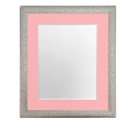 FRAMES BY POST Glitz Cadre Photo Champagne argenté avec Contour Rose 25,4 x 25,4 cm Taille de l'image 20,3 x 20,3 cm Verre Plastique