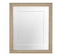 FRAMES BY POST Glitz Cadre Photo doré avec Passe-Partout Blanc 17,8 x 12,7 cm Taille de l'image 12,7 x 8,9 cm Verre Plastique