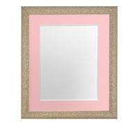 FRAMES BY POST Glitz Cadre Photo doré avec Passe-Partout Rose 61 x 50 cm Taille de l'image 50,8 x 40,6 cm Verre Plastique