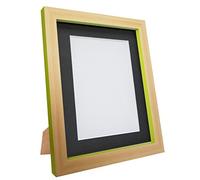 FRAMES BY POST Magnus Cadre Photo en Plastique recyclé Hêtre et Vert avec Contour Noir 45,7 x 30,5 cm Taille de l'image 35,6 x 20,3 cm