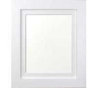 Frames by Post Metro Cadre photo avec passe-partout de différentes couleurs Blanc, Bois dense, White Mount, 20" x 16" For Pic Size 16" x 12" (Plastic Glass)