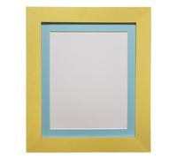 FRAMES BY POST Metro Cadre photo doré avec contour bleu 25 x 20 cm