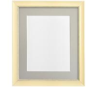 Frames by Post Porte Photo Nordique 10 x 10-Pouces pour Photo de 8 x 8-Pouces avec embase Gris Clair, Crème Vieilli