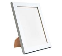 Frames by Post Q7 Noir, Blanc, Vintage Wood, Argent, hêtre, chêne et chêne Rustique Cadre Photo, Bois Dense, Blanc, 40 x 40 cm