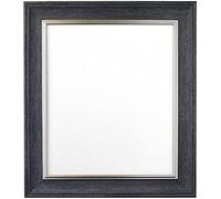 FRAMES BY POST Scandi Miroir vintage gris anthracite 76,2 x 50,8 cm avec miroir uni de 3 mm