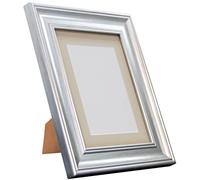 FRAMES BY POST Scandi Vintage Cadre photo en plastique recy rgenté avec passe-partout gris clair, 20 x 16 pouces, taille de l'image 40 x 30 cm