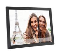 Frames d'image Numériques de 15 Pouces WLAN 1024X768 HD IPS TUCT Screen Photo Frame, Application Vphoto, Rotation Automatique, Plusieurs Langues pour à la Maison, publicité