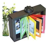 Frames For Pictures - Photo Frame | Rotating Photo Album F0r Home Fathers Day | 360 Degree Hand Crank Turning Ornaments Table Decoration 12-Card Holder For Family Friends Living Room Bedroom